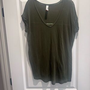 Free People Olive Short Sleeve Tee